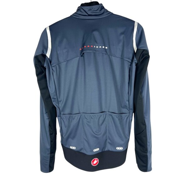 NWT Castelli Cycling Alpha Doppio RoS Jacket in Blue Silver 4523505 456 Size M - Picture 14 of 15